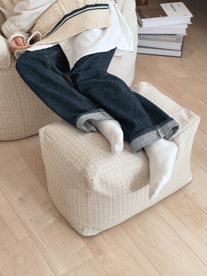 GOOD THING × LOOSYコラボ ビーズオットマン 付替カバー Check