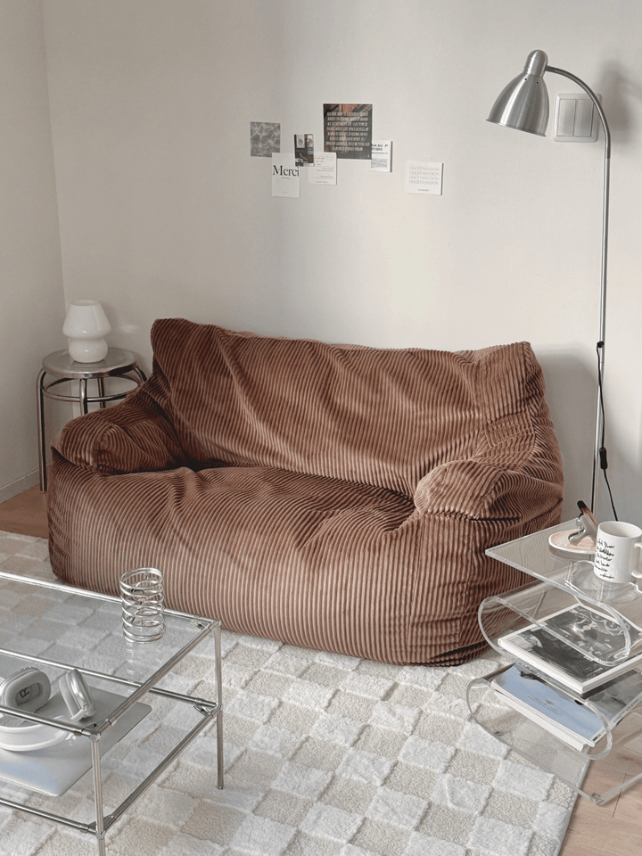 loosy ２人用ソファ　ブラウン LOOSY 2人掛けビーズソファ 付替カバー Brown｜2人用ソファ おしゃれ