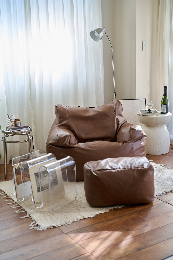 LOOSY ビーズオットマン Matte Brown｜スツール おしゃれ