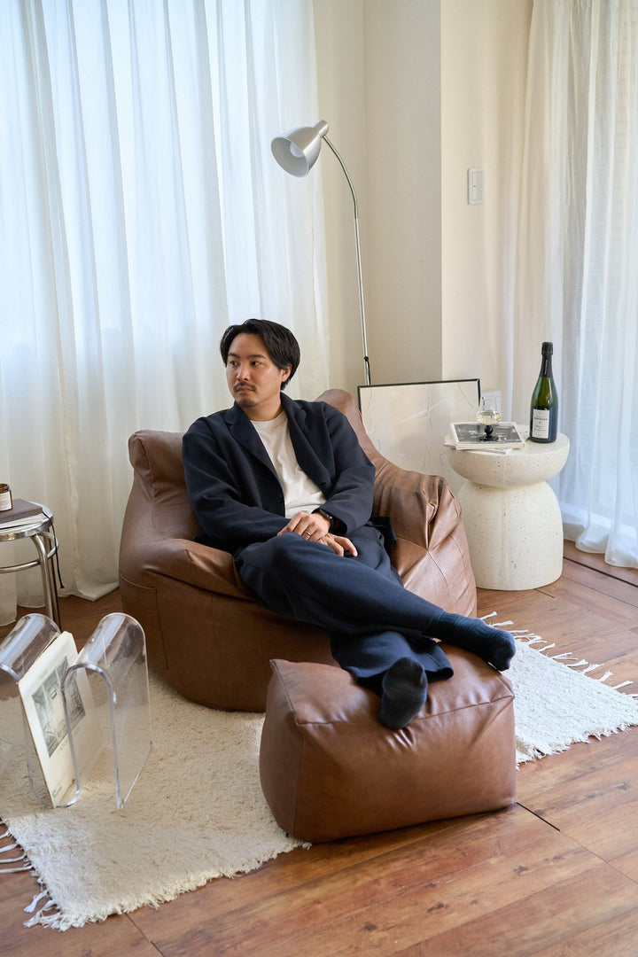 LOOSY ビーズオットマン Matte Brown｜スツール おしゃれ