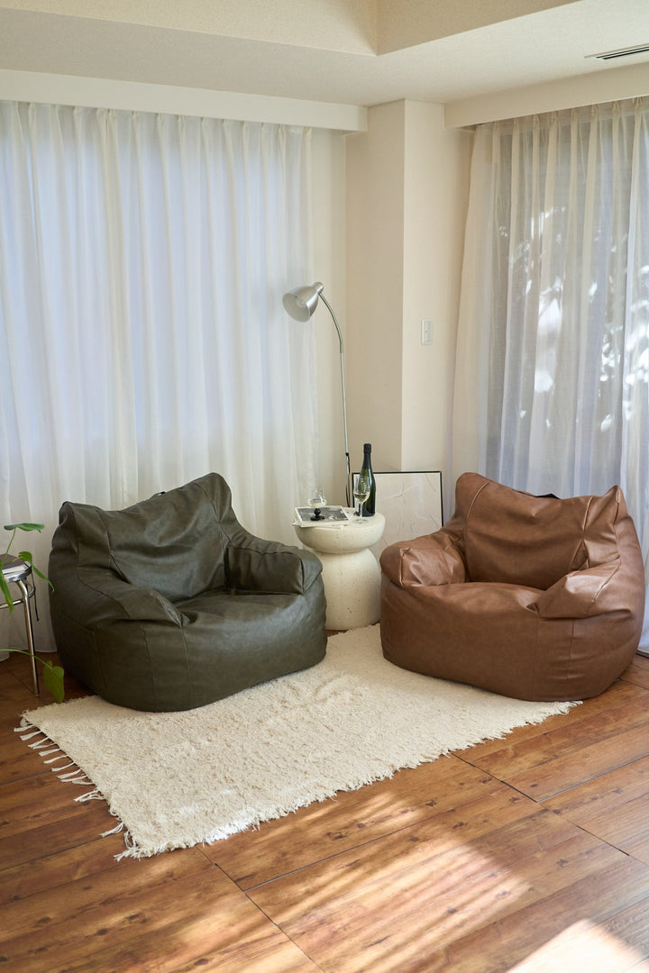 LOOSY 1人掛けビーズソファ Matte Brown｜1人用ソファ おしゃれ