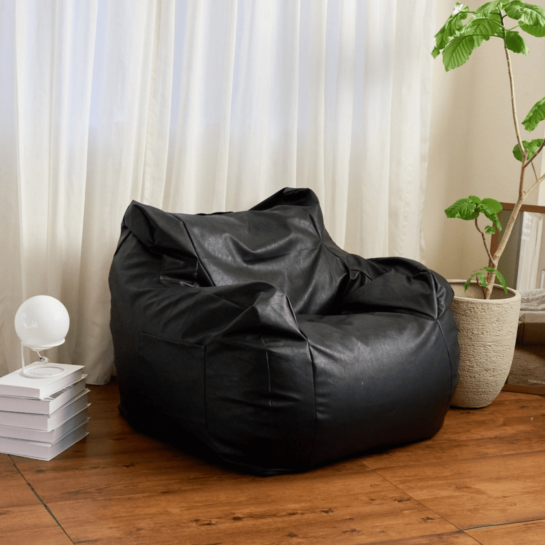LOOSY 1人掛けビーズソファ Matte Black｜1人用ソファ おしゃれ