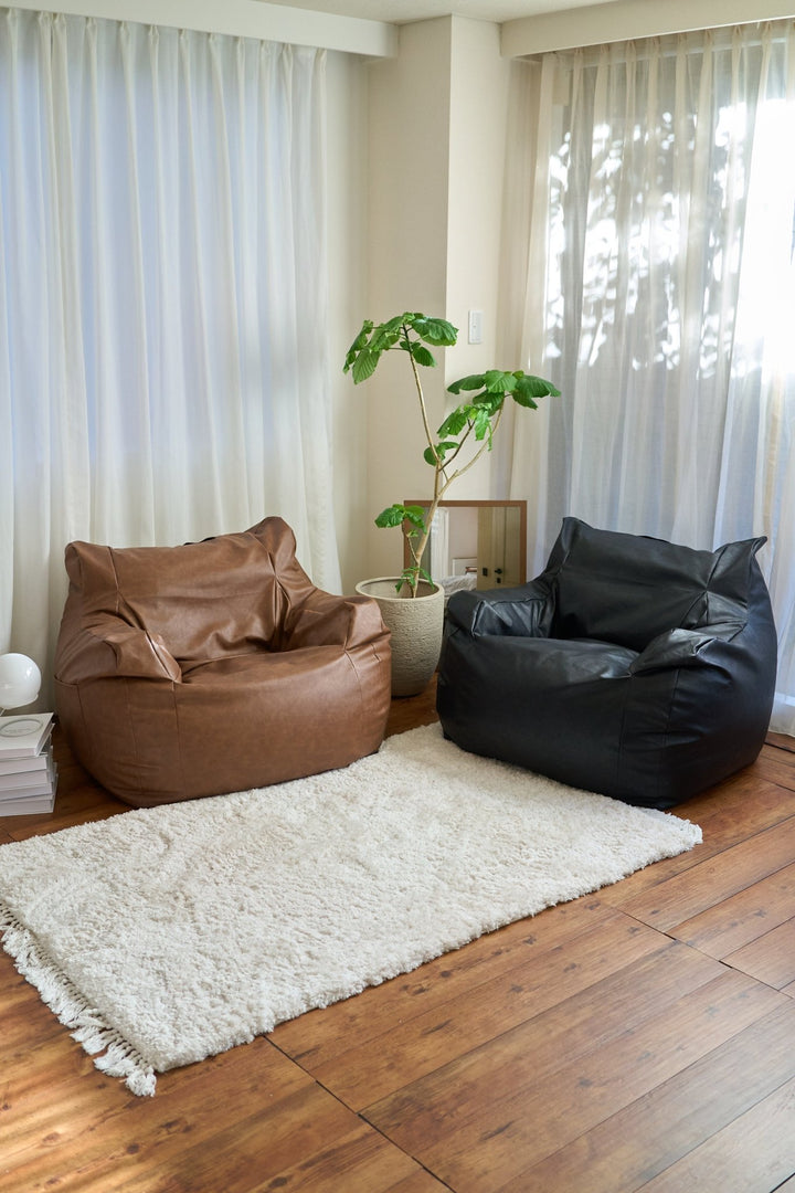 LOOSY 1人掛けビーズソファ 付替カバー Matte Brown｜1人用ソファ