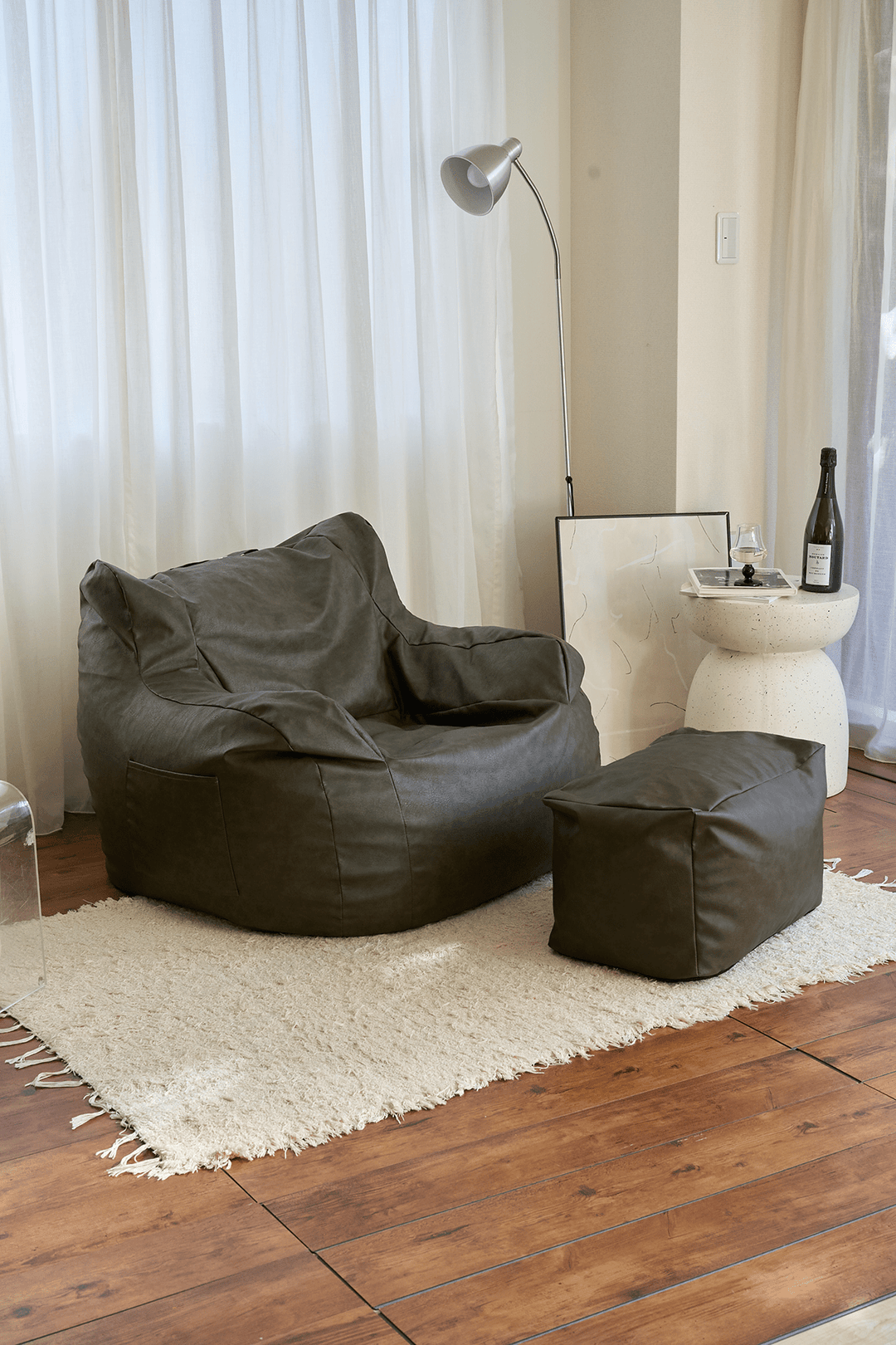 公式サイト売り切れ!Loosy 1人掛けビーズソファ マットカーキ LOOSY 1人掛けビーズソファ 付替カバー Matte Khaki｜1人用ソファ