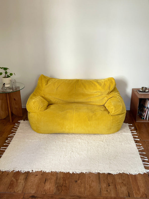 LOOSY 2人掛けビーズソファ 付替カバー Mustard