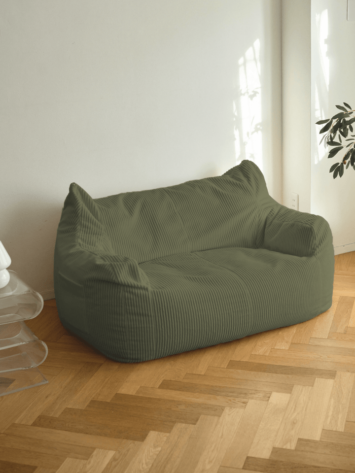 LOOSY 2人掛けビーズソファ 付替カバー Olive｜2人用ソファ おしゃれ