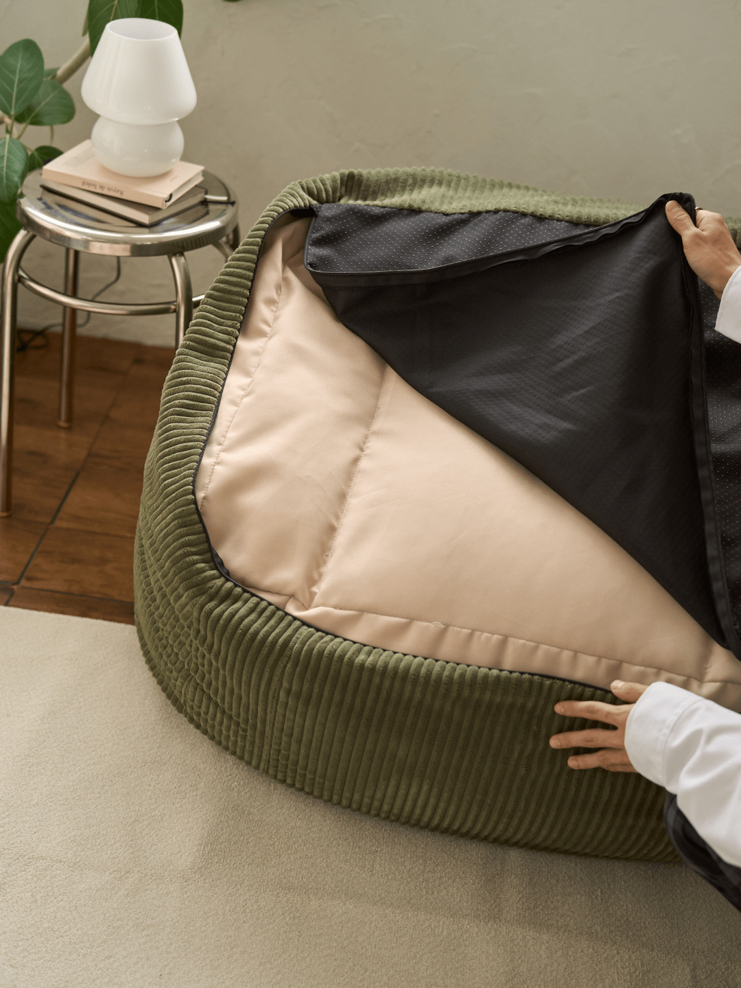 LOOSY 2人掛けビーズソファ Olive LOOSY 2人掛けビーズソファ Green｜2人用ソファ おしゃれ 一人暮らし