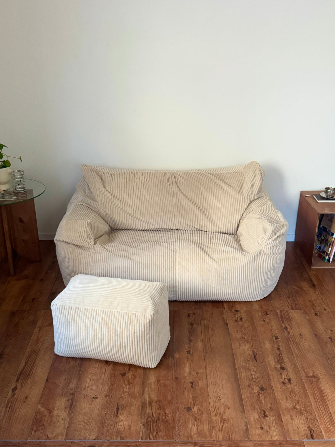 LOOSY2人掛けビーズソファ 付替カバー Beige｜2人用ソファ