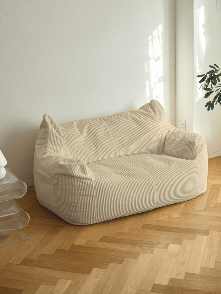 LOOSY2人掛けビーズソファ 付替カバー Beige｜2人用ソファ おしゃれ