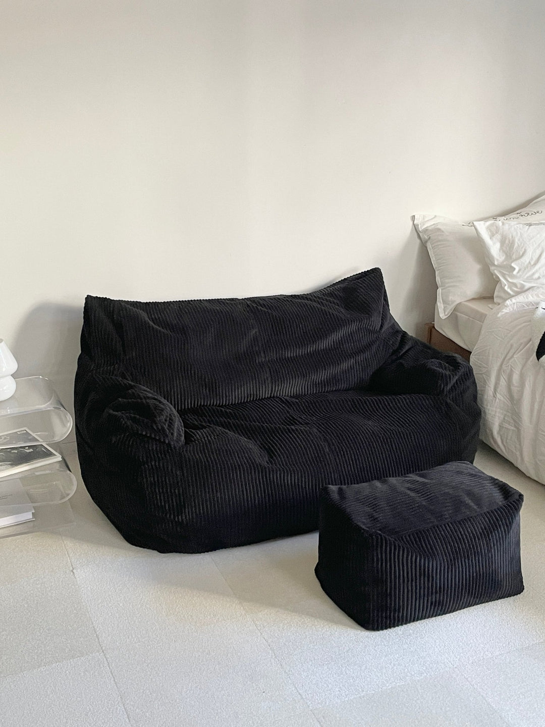 LOOSY 2人掛けビーズソファ+クッションカバー LOOSY 2人掛けビーズソファ 付替カバー Green｜2人用ソファ おしゃれ