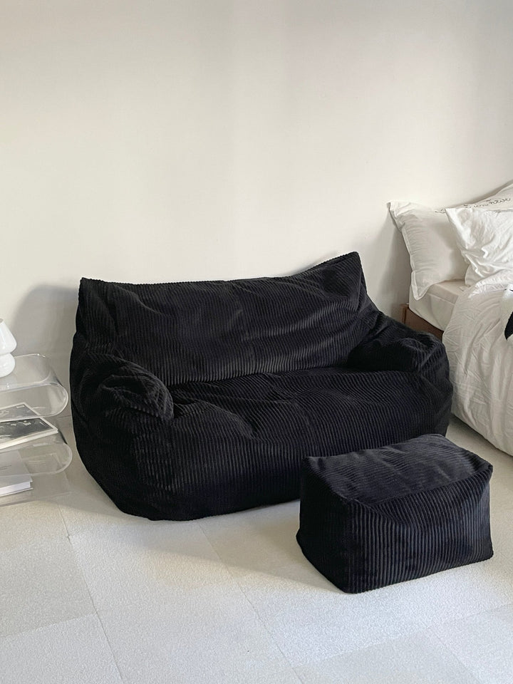 LOOSY 2人掛けビーズソファ 付替カバー Black｜2人用ソファ おしゃれ