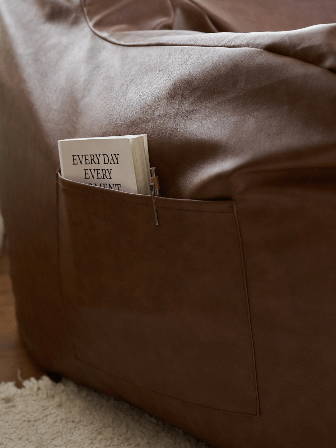 LOOSY 2人掛けビーズソファ 付替カバー Matte Brown｜2人用ソファ