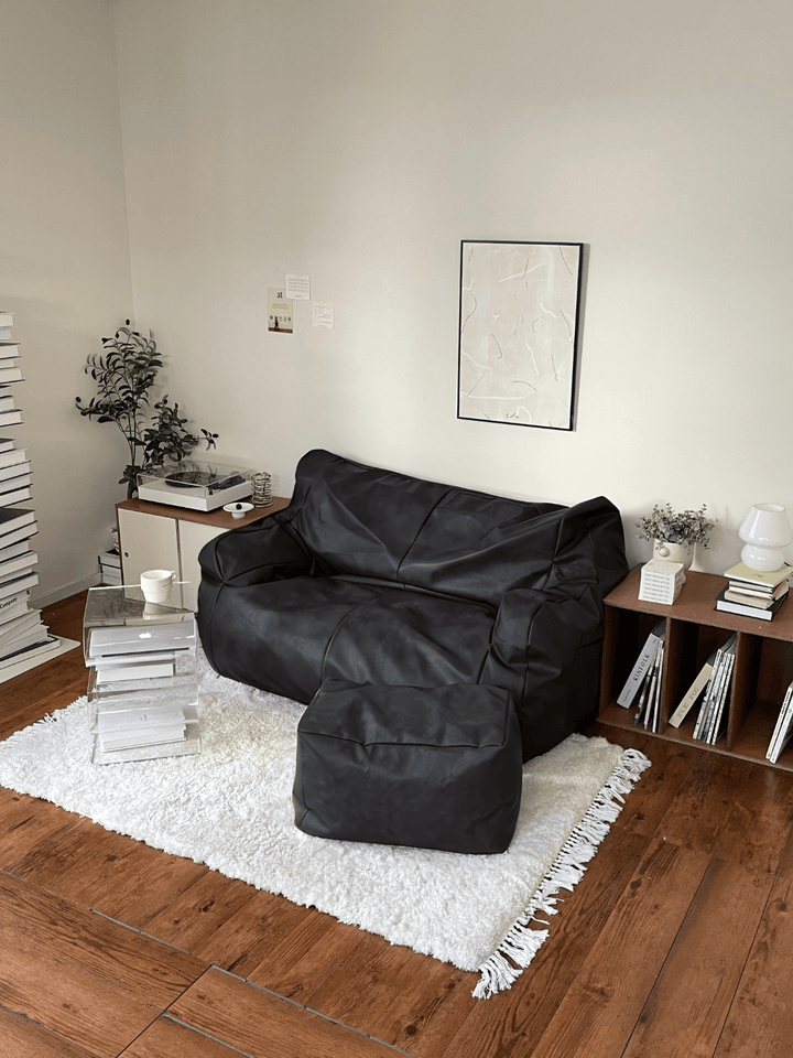 LOOSY 2人掛けビーズソファ マットブラック LOOSY 2人掛けビーズソファ Charcoal｜2人用ソファ おしゃれ