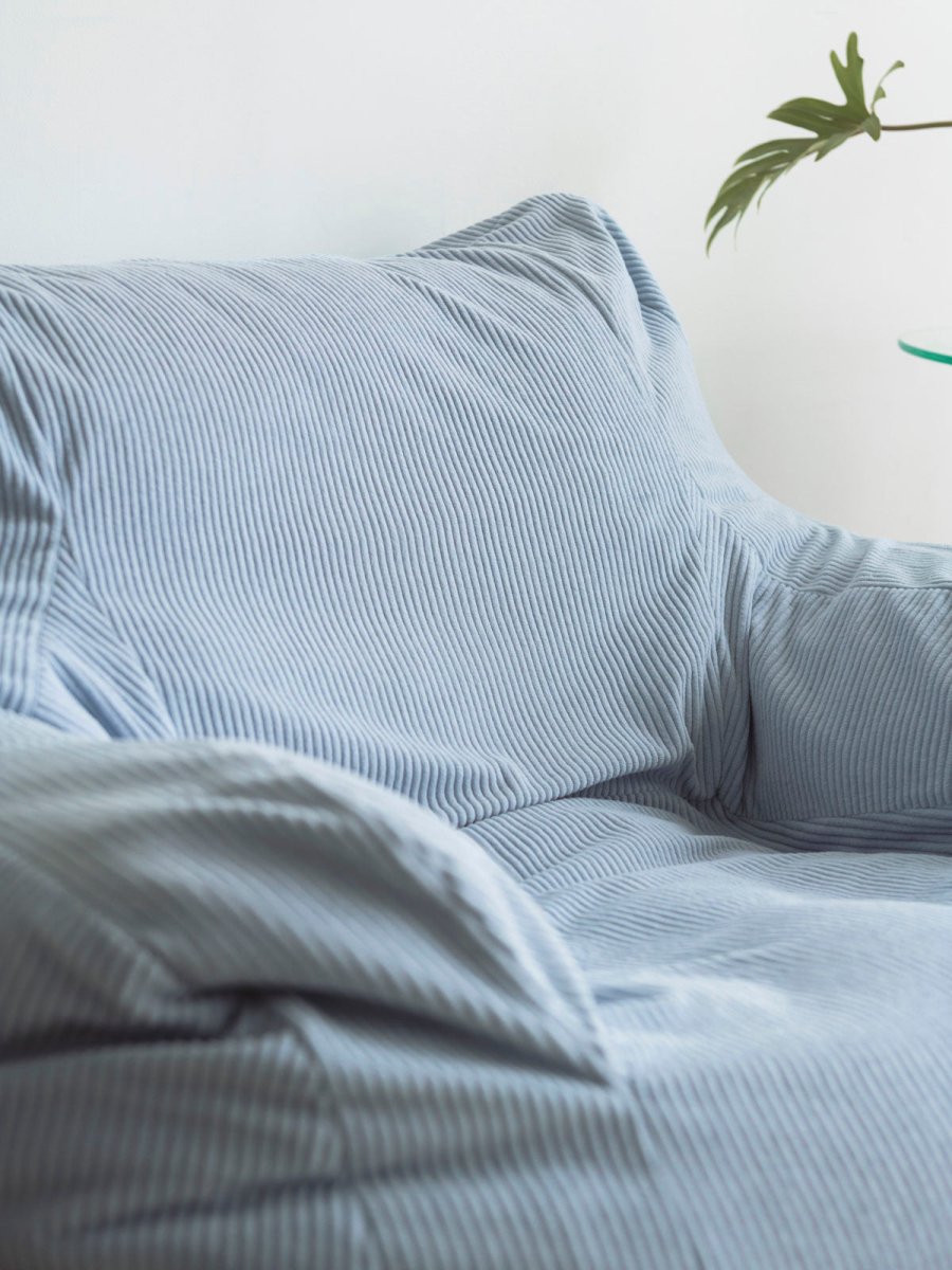 LOOSY 1人掛けビーズソファ 付替カバー Powder Blue｜1人用ソファ