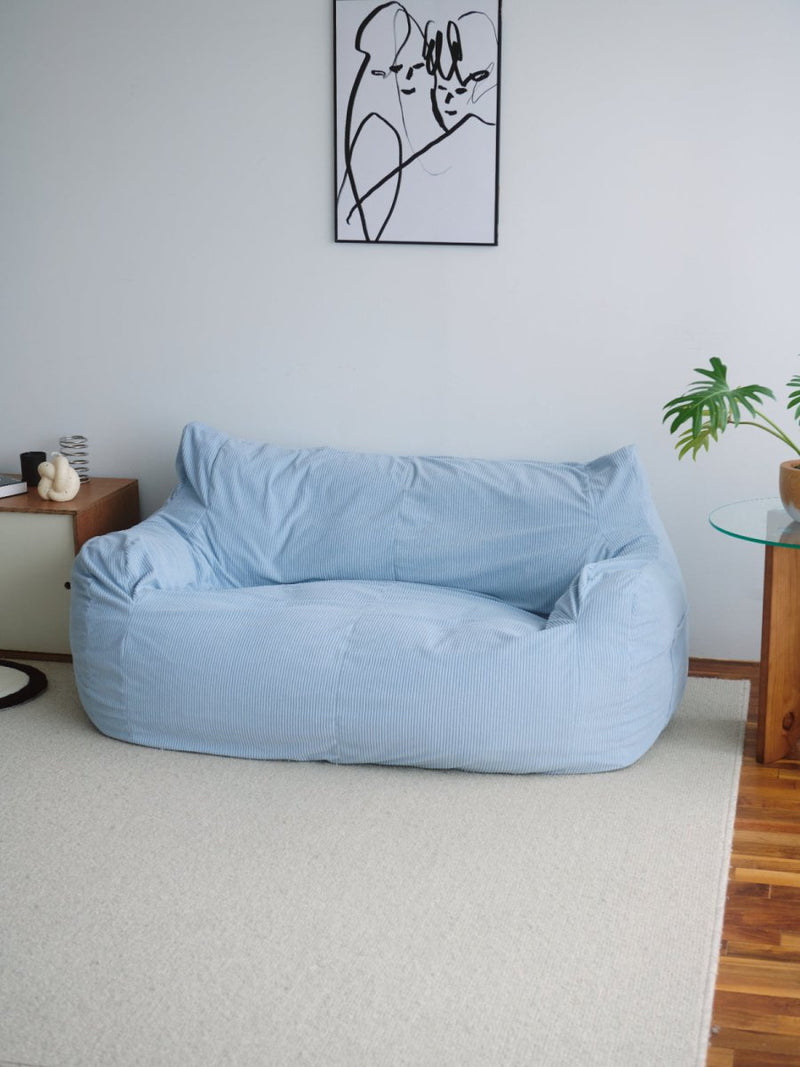 OR - 9035 - LOOSY - HUGME 2人掛けビーズソファ 付替カバー Powder Blue