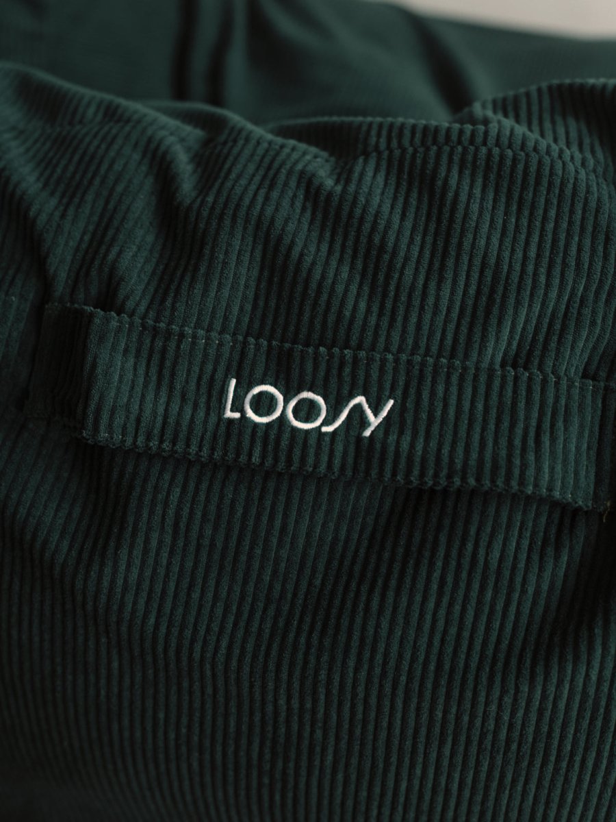 OR - 9037 - LOOSY - HUGME 2人掛けビーズソファ 付替カバー Dark Green