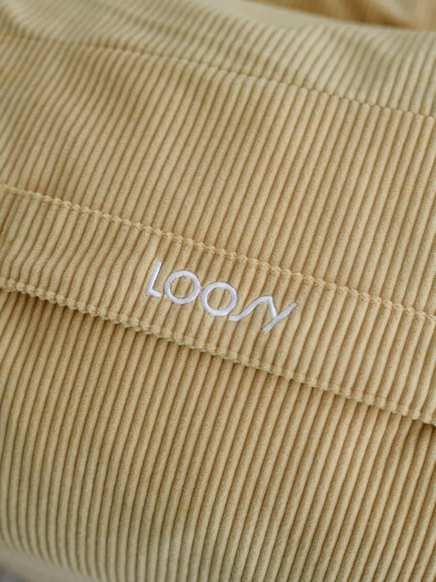 OR - 9039 - LOOSY - HUGME 2人掛けビーズソファ 付替カバー Soft Yellow