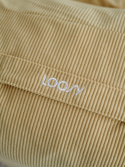 OR - 9039 - LOOSY - HUGME 2人掛けビーズソファ 付替カバー Soft Yellow
