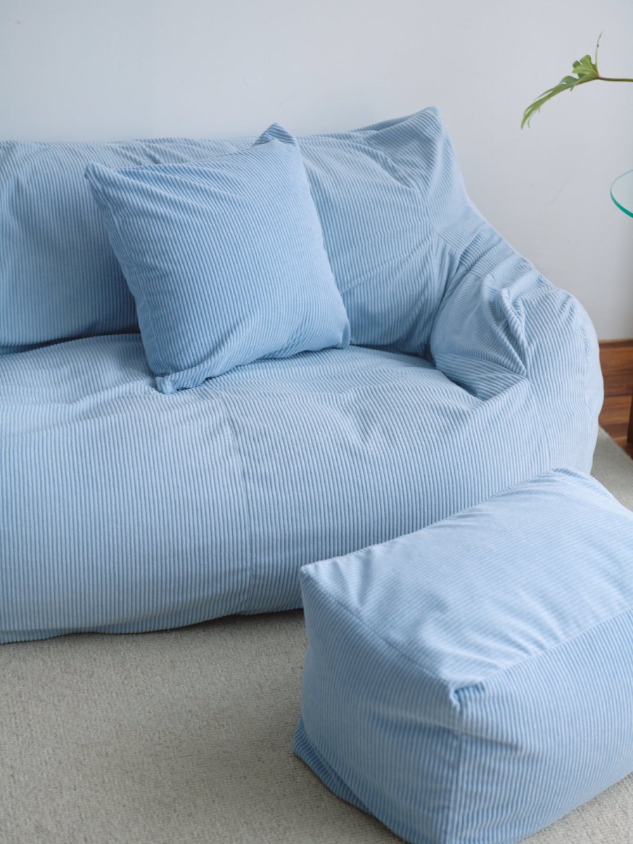 OR - 9040 - LOOSY - HUGME ビーズオットマン 付替カバー Powder Blue