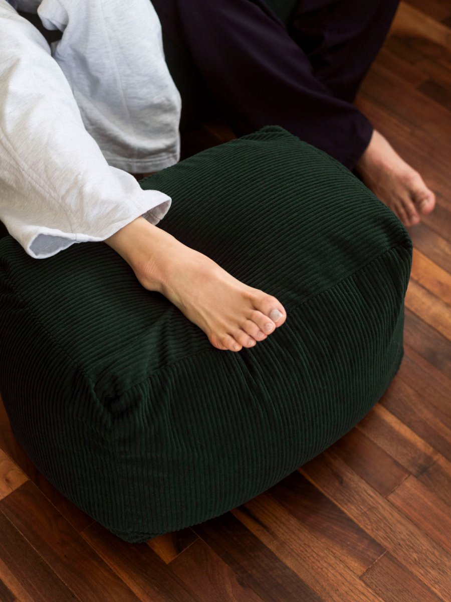 OR - 9042 - LOOSY - HUGME ビーズオットマン 付替カバー Dark Green
