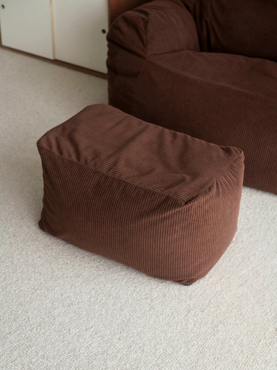 OR - 9043 - LOOSY - HUGME ビーズオットマン 付替カバー Dark Brown