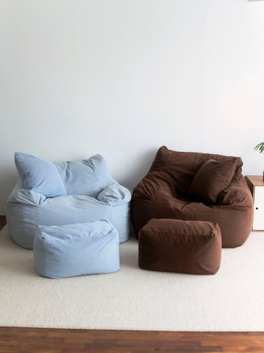 OR - 9043 - LOOSY - HUGME ビーズオットマン 付替カバー Dark Brown