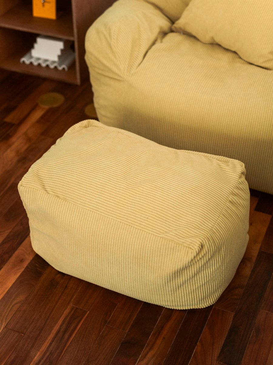 OR - 9044 - LOOSY - HUGME ビーズオットマン 付替カバー Soft Yellow