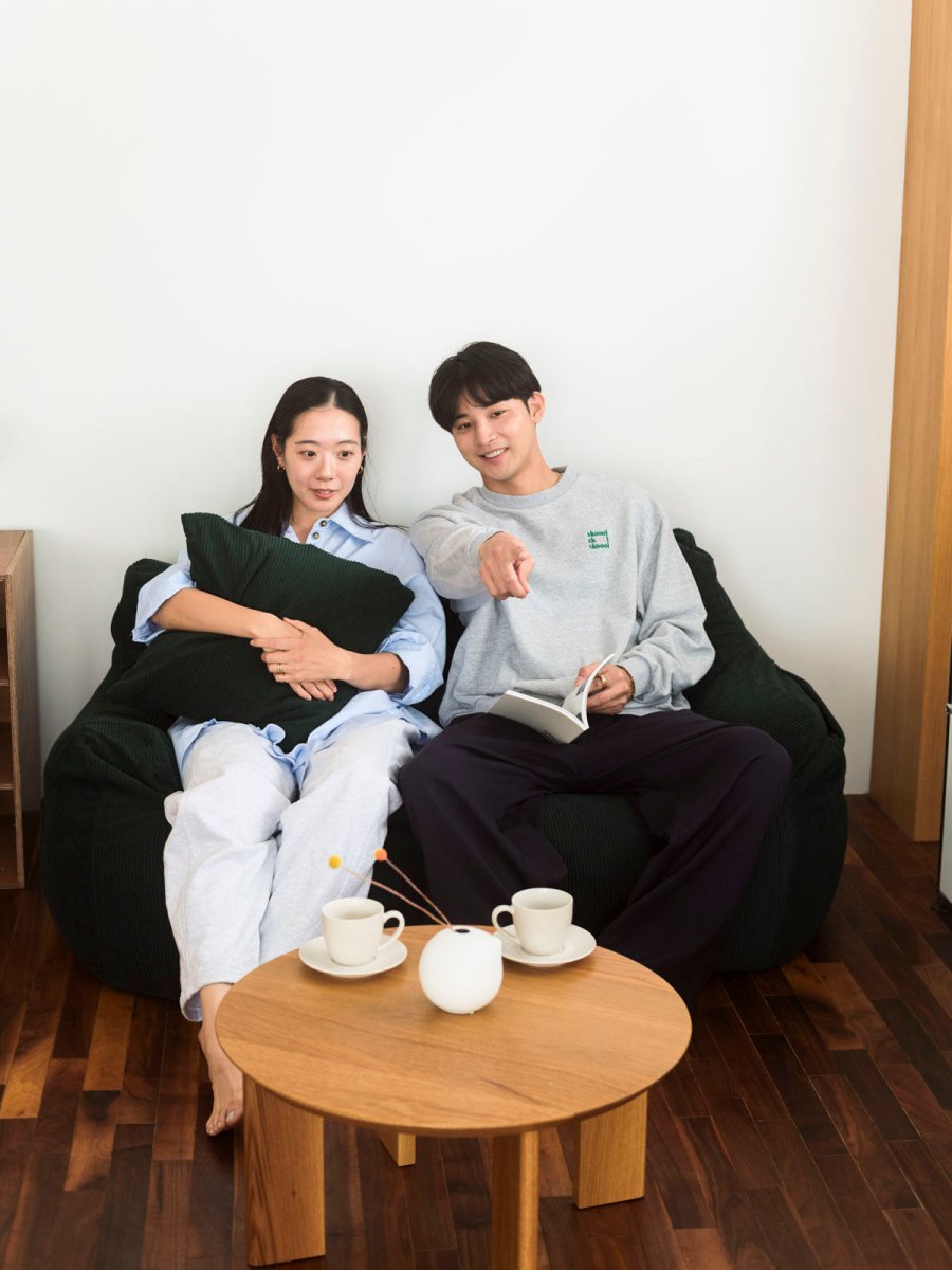 OR - 9047 - LOOSY - HUGME クッションカバー Dark Green