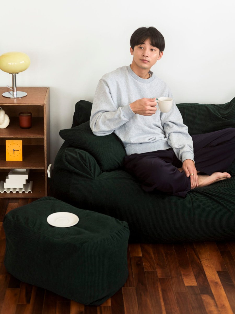 OR - 9047 - LOOSY - HUGME クッションカバー Dark Green