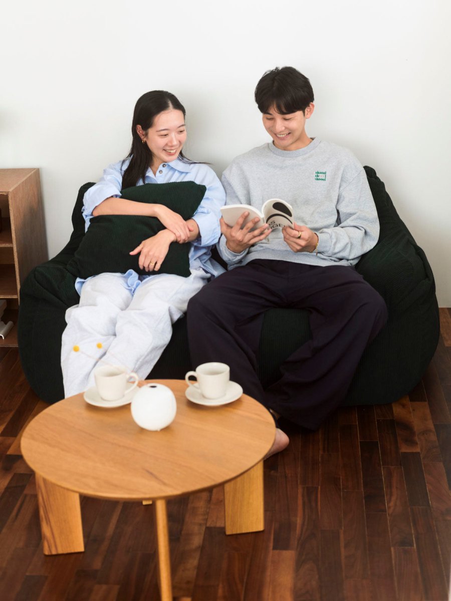 OR - 9047 - LOOSY - HUGME クッションカバー Dark Green