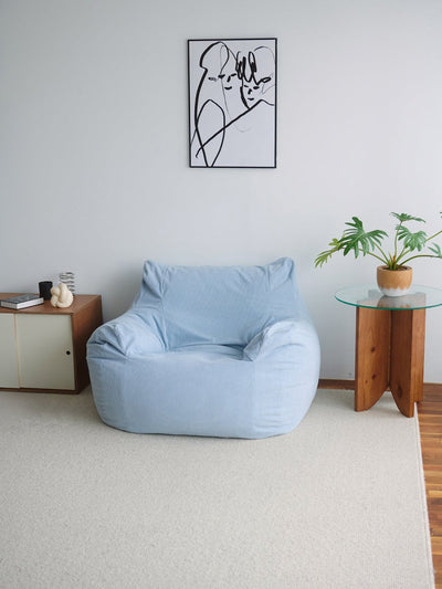 OR - 9096 - LOOSY - HUGME 1人掛けビーズソファ Powder Blue