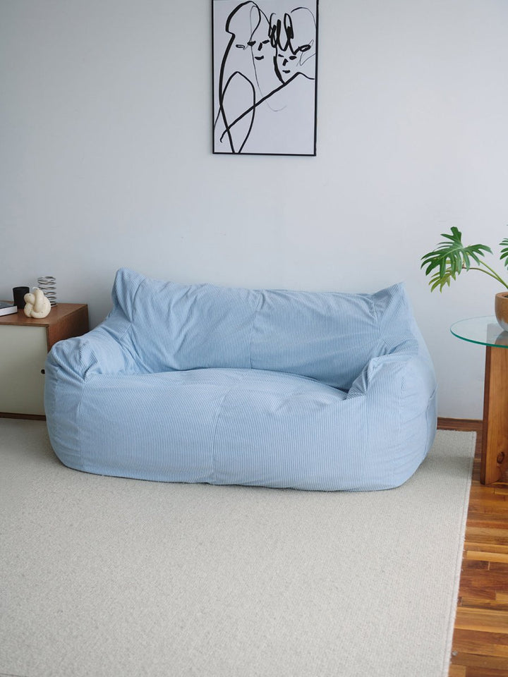 LOOSY 2人掛けビーズソファ Powder Blue｜2人用ソファ おしゃれ