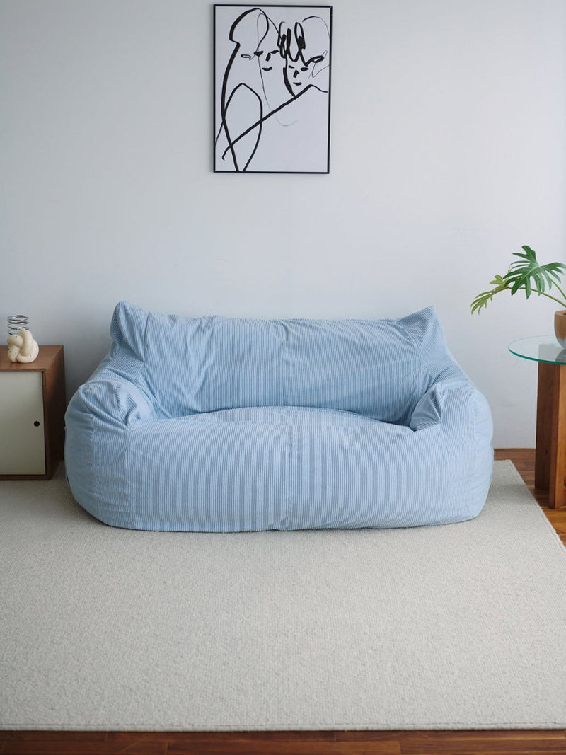 OR - 9101 - LOOSY - HUGME 2人掛けビーズソファ Powder Blue