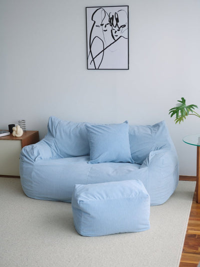 OR - 9101 - LOOSY - HUGME 2人掛けビーズソファ Powder Blue