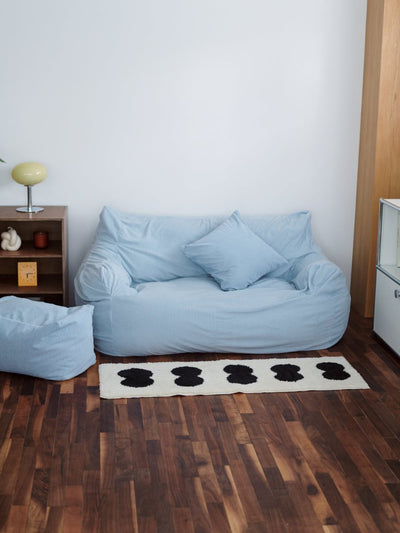 OR - 9101 - LOOSY - HUGME 2人掛けビーズソファ Powder Blue