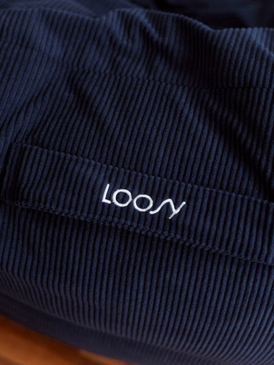 OR - 9102 - LOOSY - HUGME 2人掛けビーズソファ Dark Blue