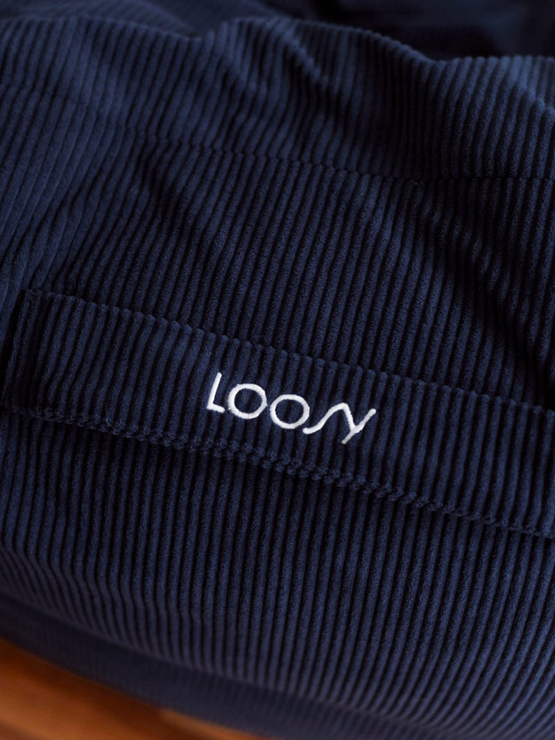 OR - 9102 - LOOSY - HUGME 2人掛けビーズソファ Dark Blue