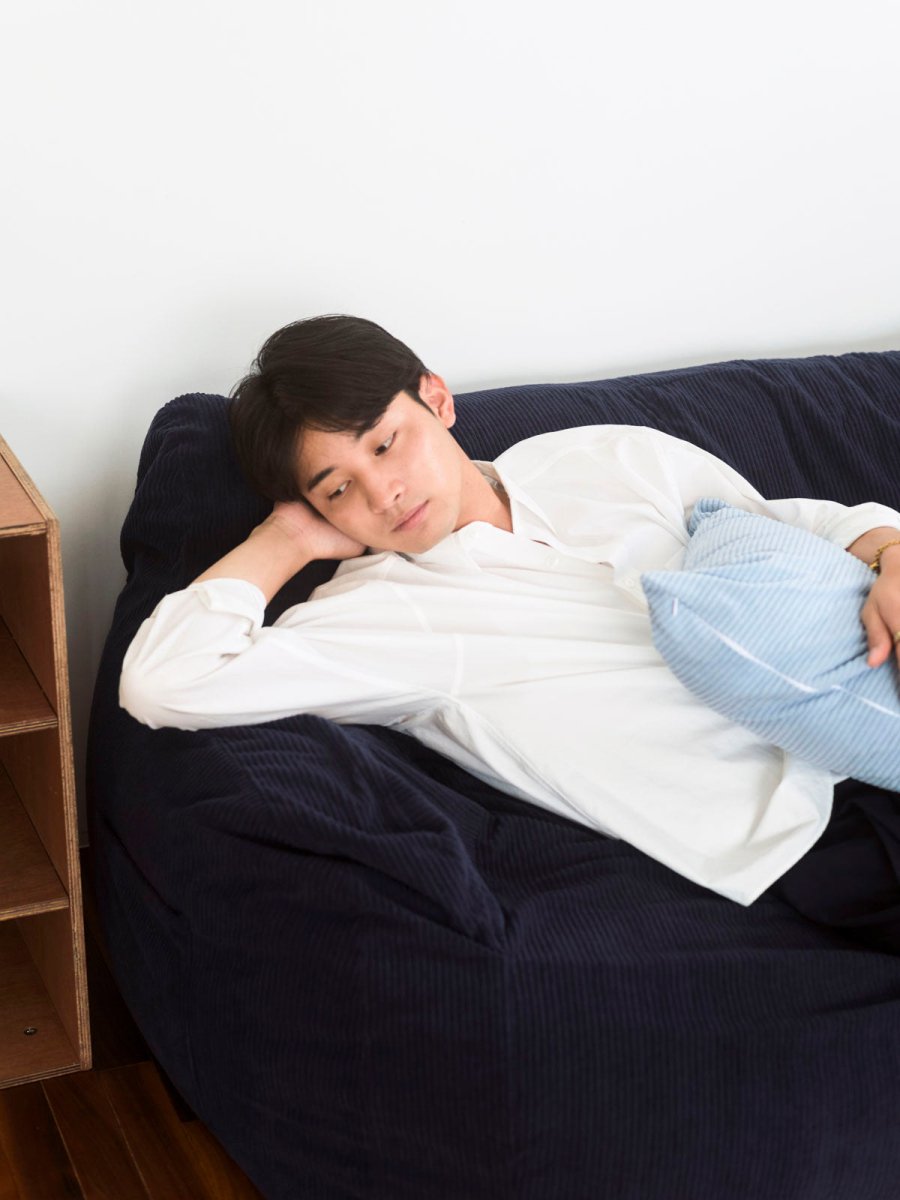 LOOSY2人掛けビーズソファ Dark Blue｜2人用ソファ おしゃれ