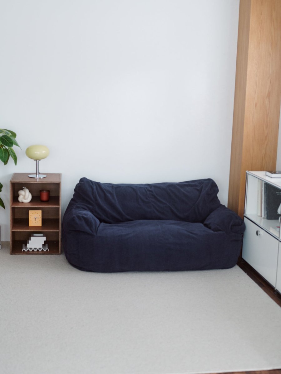LOOSY HUG ME ビーズソファ　ネイビー HUGME 2人掛けビーズソファ Dark Blue｜2人用ソファ おしゃれ