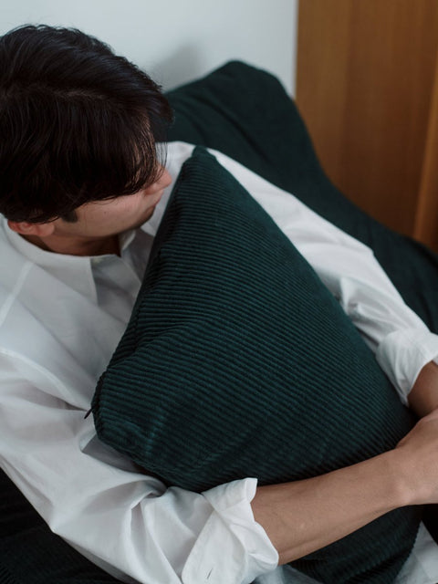 OR - 9103 - LOOSY - HUGME 2人掛けビーズソファ Dark Green