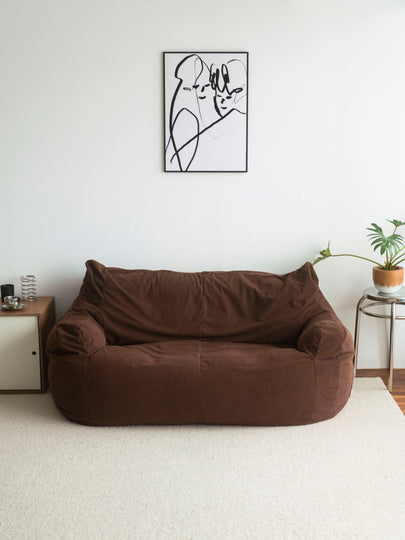 OR - 9104 - LOOSY - HUGME 2人掛けビーズソファ Dark Brown