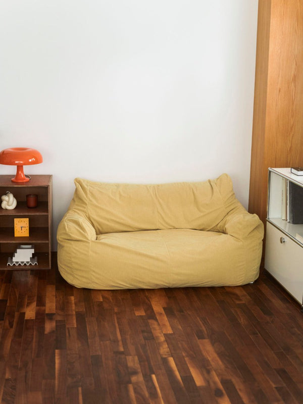 LOOSY 2人掛けビーズソファ Soft Yellow