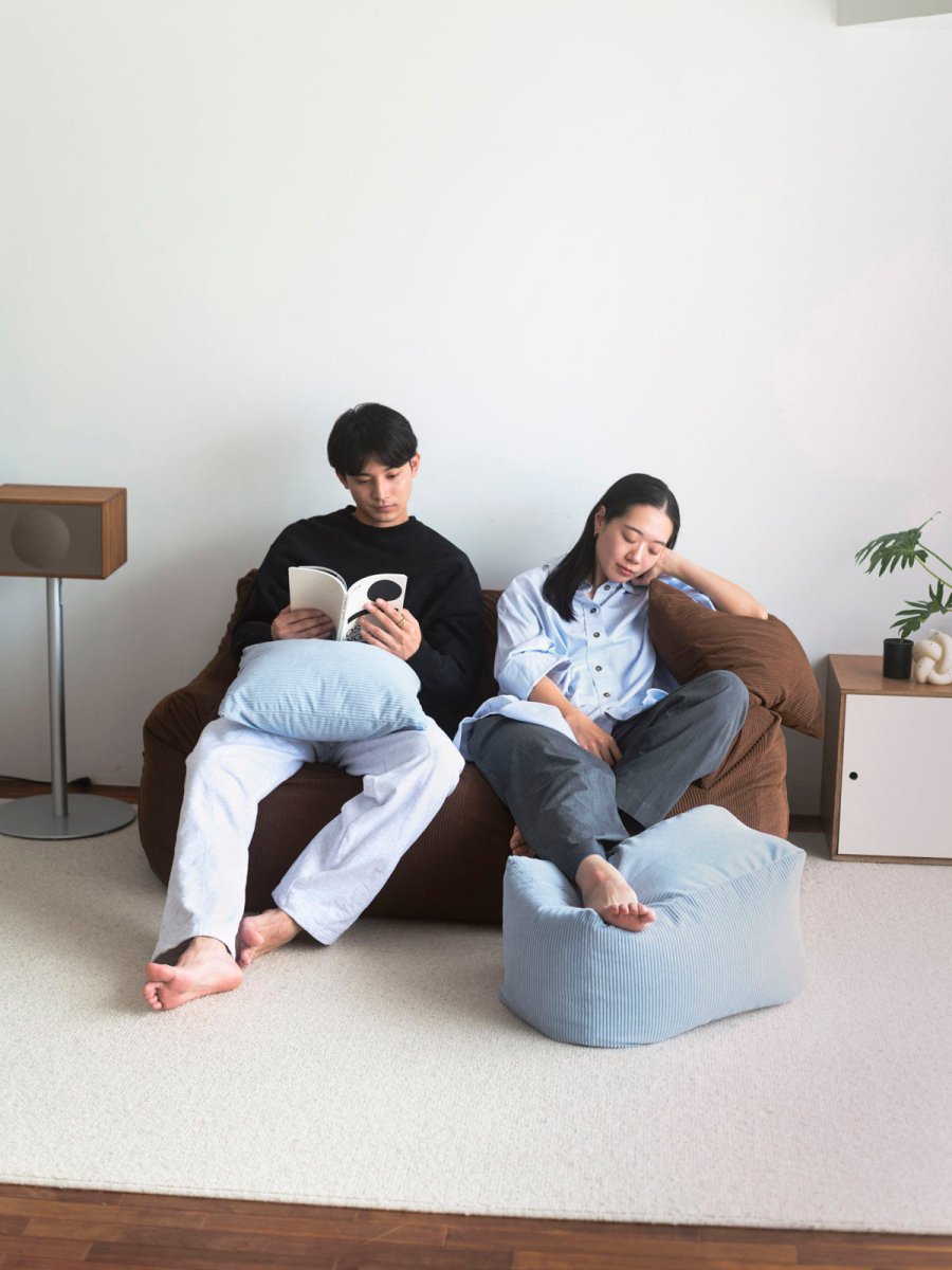 OR - 9106 - LOOSY - HUGME ビーズオットマン Powder Blue