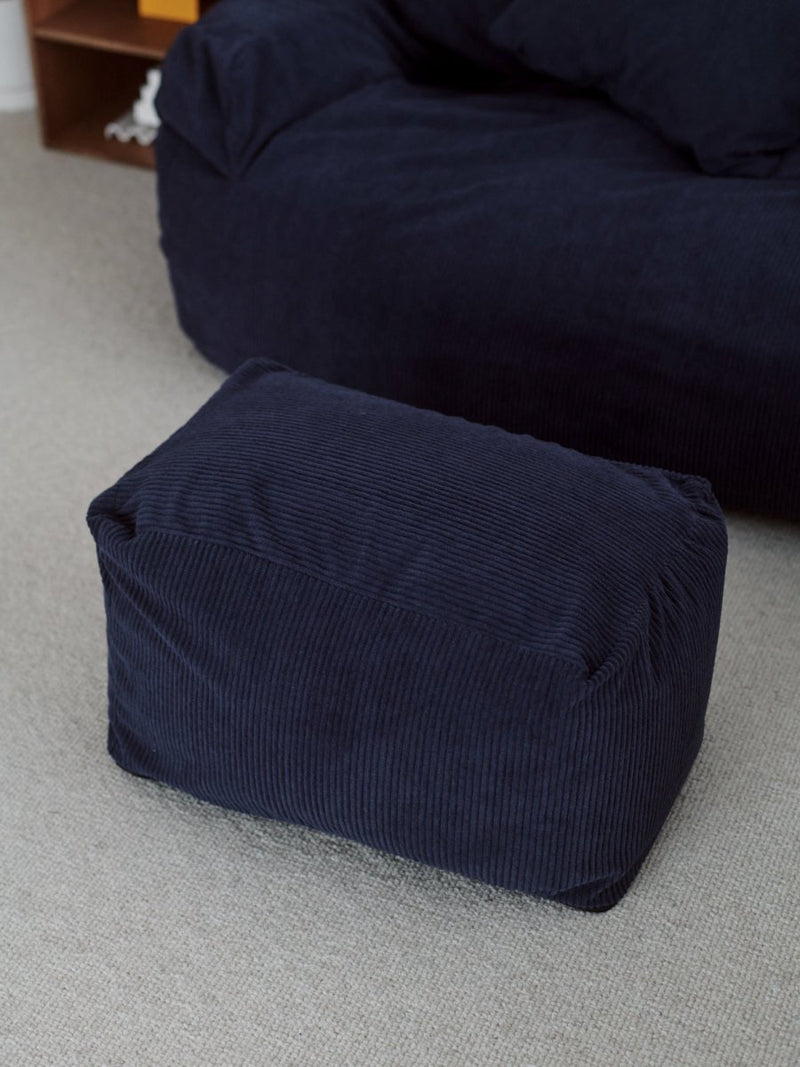 OR - 9107 - LOOSY - HUGME ビーズオットマン Dark Blue