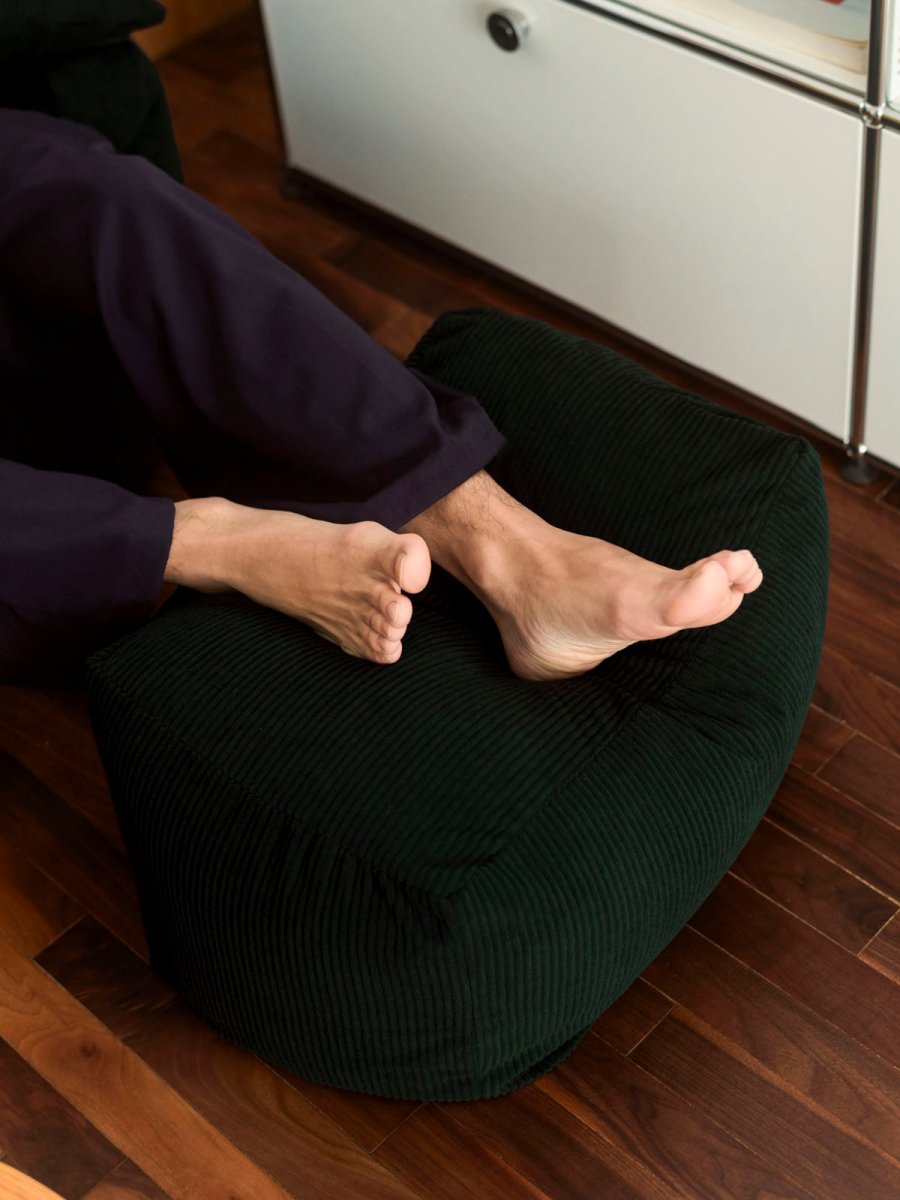 OR - 9108 - LOOSY - HUGME ビーズオットマン Dark Green