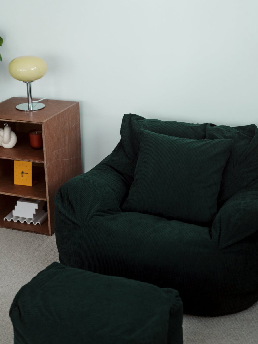 LOOSY ビーズオットマン Dark Green｜スツール おしゃれ 一人暮らし 二
