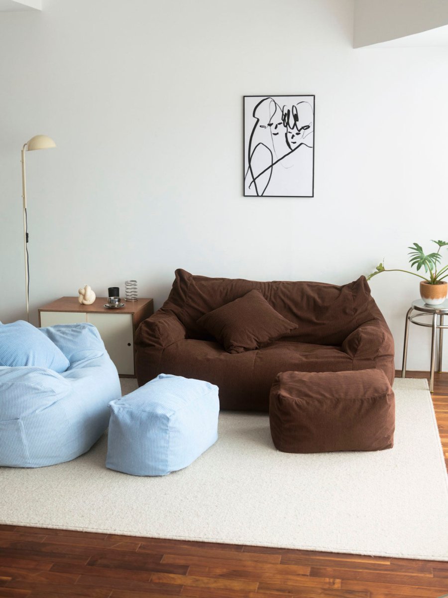 OR - 9109 - LOOSY - HUGME ビーズオットマン Dark Brown