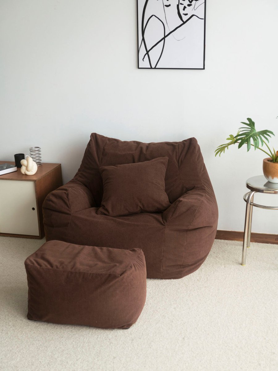 OR - 9109 - LOOSY - HUGME ビーズオットマン Dark Brown