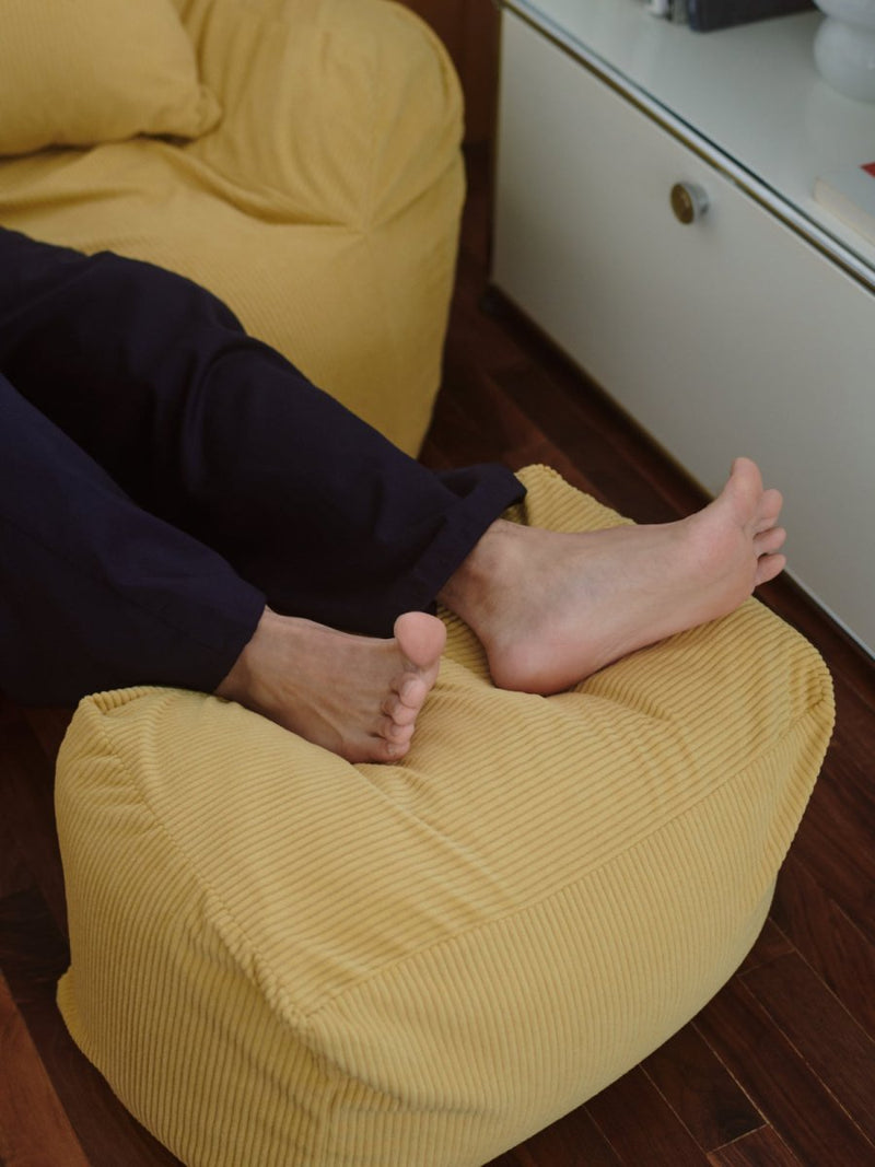 OR - 9110 - LOOSY - HUGME ビーズオットマン Soft Yellow