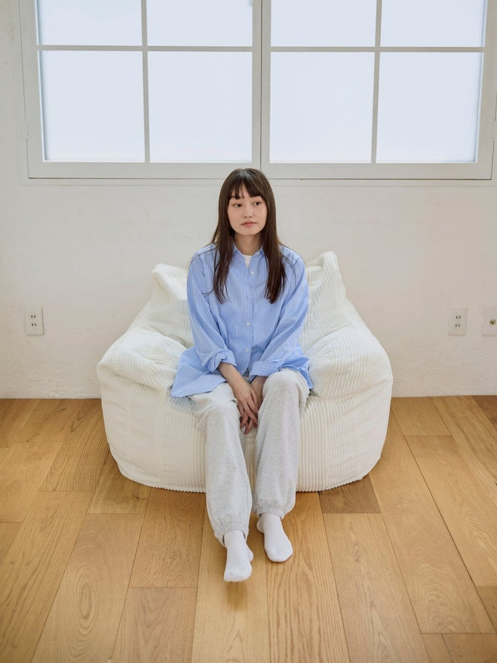 HUGME 1人掛けビーズソファ ミニ Ivory｜1人用ソファ おしゃれ